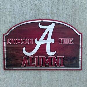 Alabama Crimson Tide Alumni Wall Sign with Holographic sticker in place
